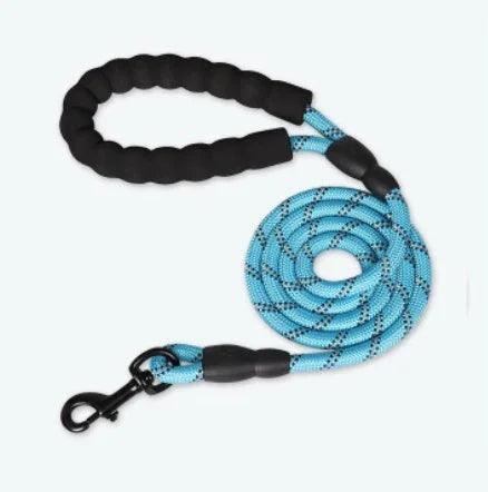 Reflective Dog Leash – Braided Nylon Rope with Padded Handle | 6 Colours, 3 Lengths