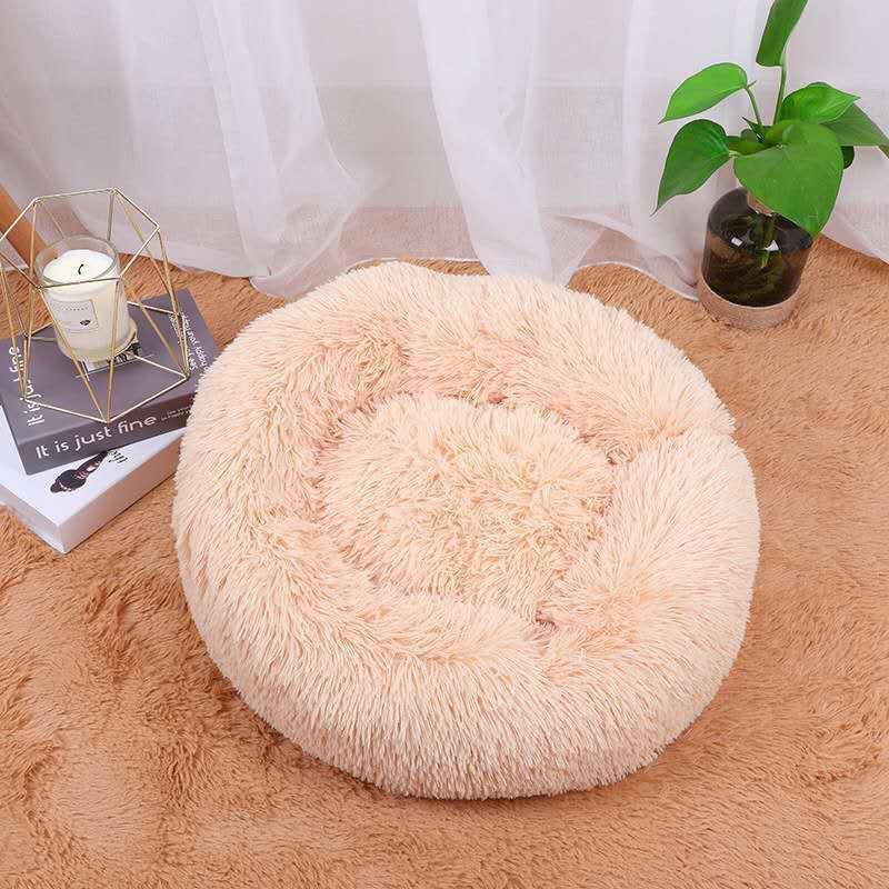 Calming Donut Pet Bed – Plush Round Dog & Cat Bed | 40cm to 120cm