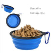 Portable Silicone Pet Bowl with Carabiner Clip, Collapsible, 350 ml