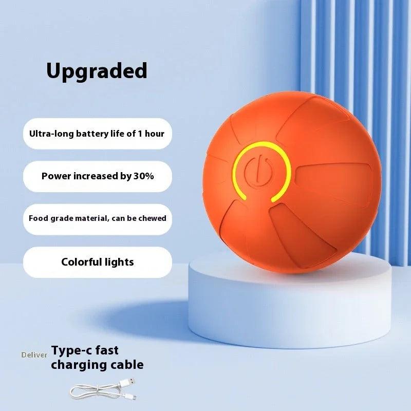 Electric Jumping Ball Dog Toy – Auto-Bouncing Luminous Interactive Pet Toy for Dogs & Cats (Blue, Orange)