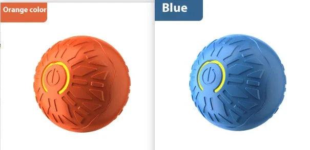 Electric Jumping Ball Dog Toy – Auto-Bouncing Luminous Interactive Pet Toy for Dogs & Cats (Blue, Orange)
