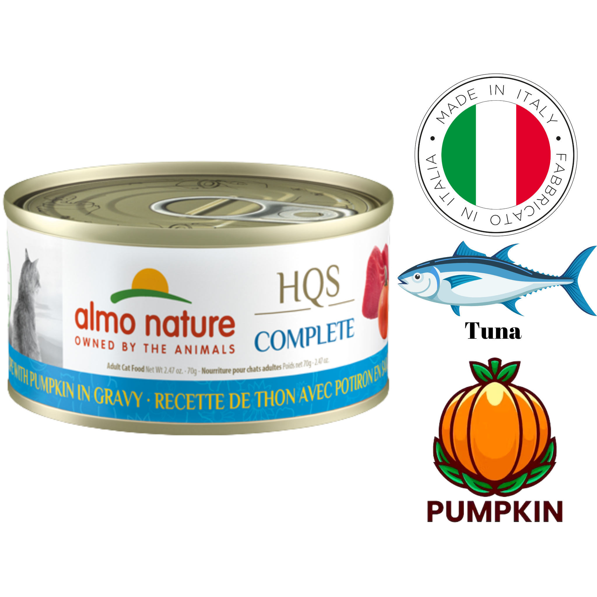 Almo Nature - Tuna & Pumpkin In Gravy Canned Cat Food