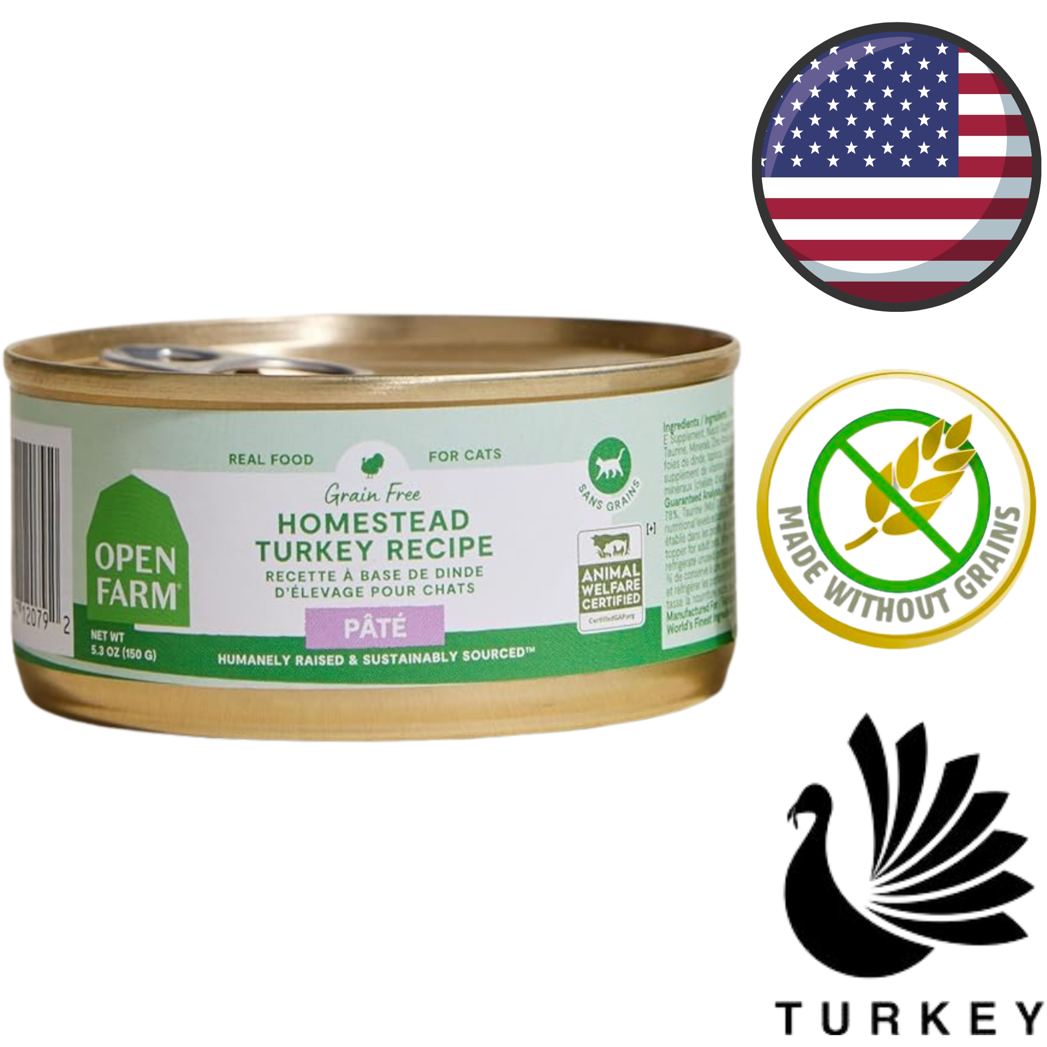 Open Farm - Grain Free Homestead Turkey Pate Canned Cat Food