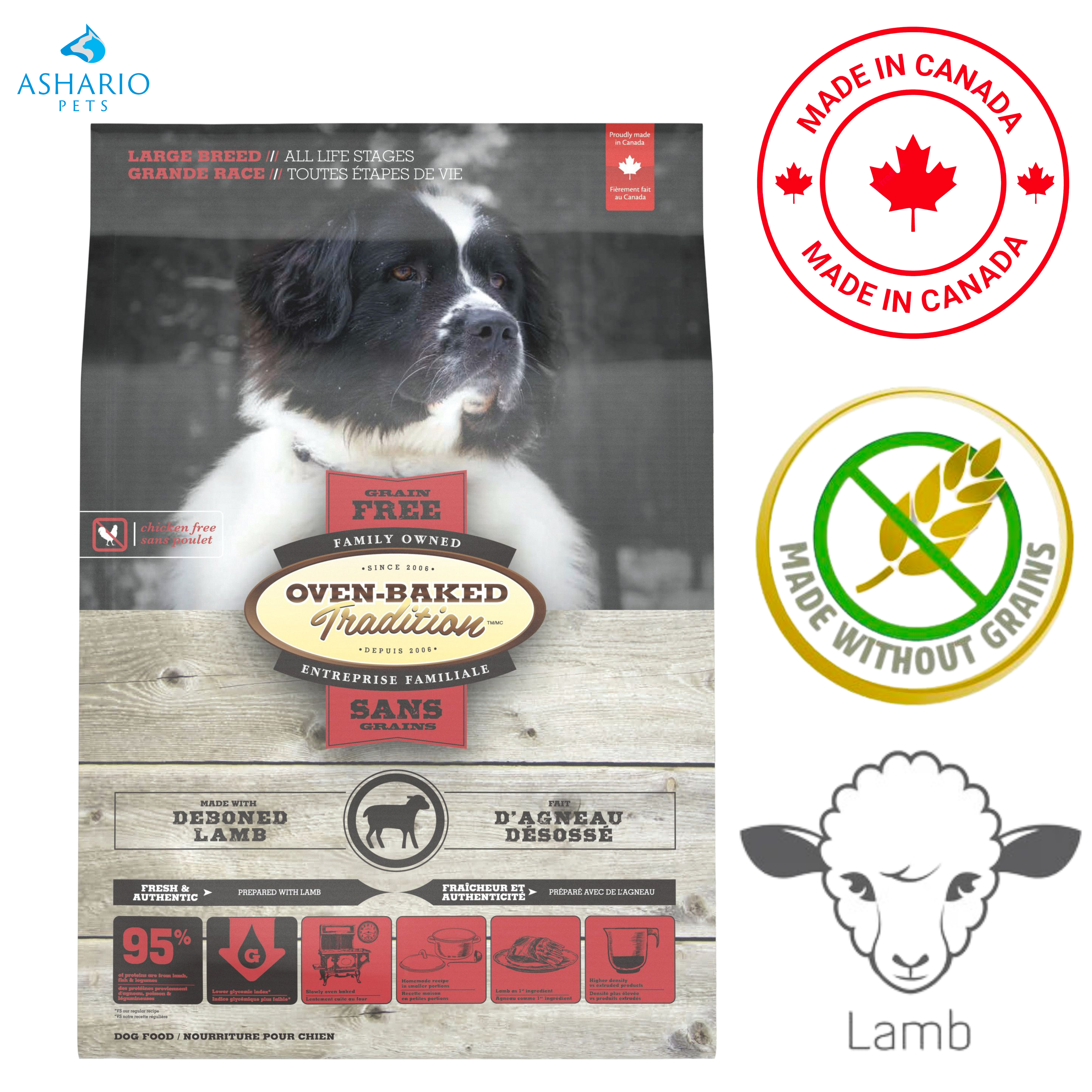 Oven-Baked Tradition - Large Breed Grain Free Lamb Dry Dog Food