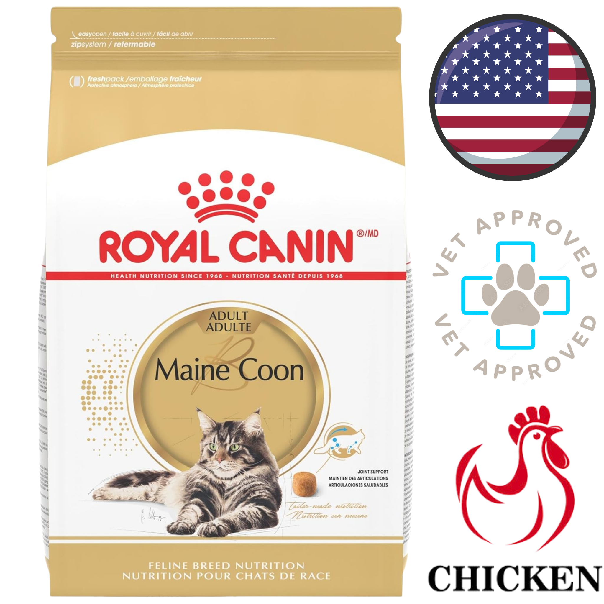 Royal Canin - Breed Health Nutrition Maine Coon Adult Dry Cat Food