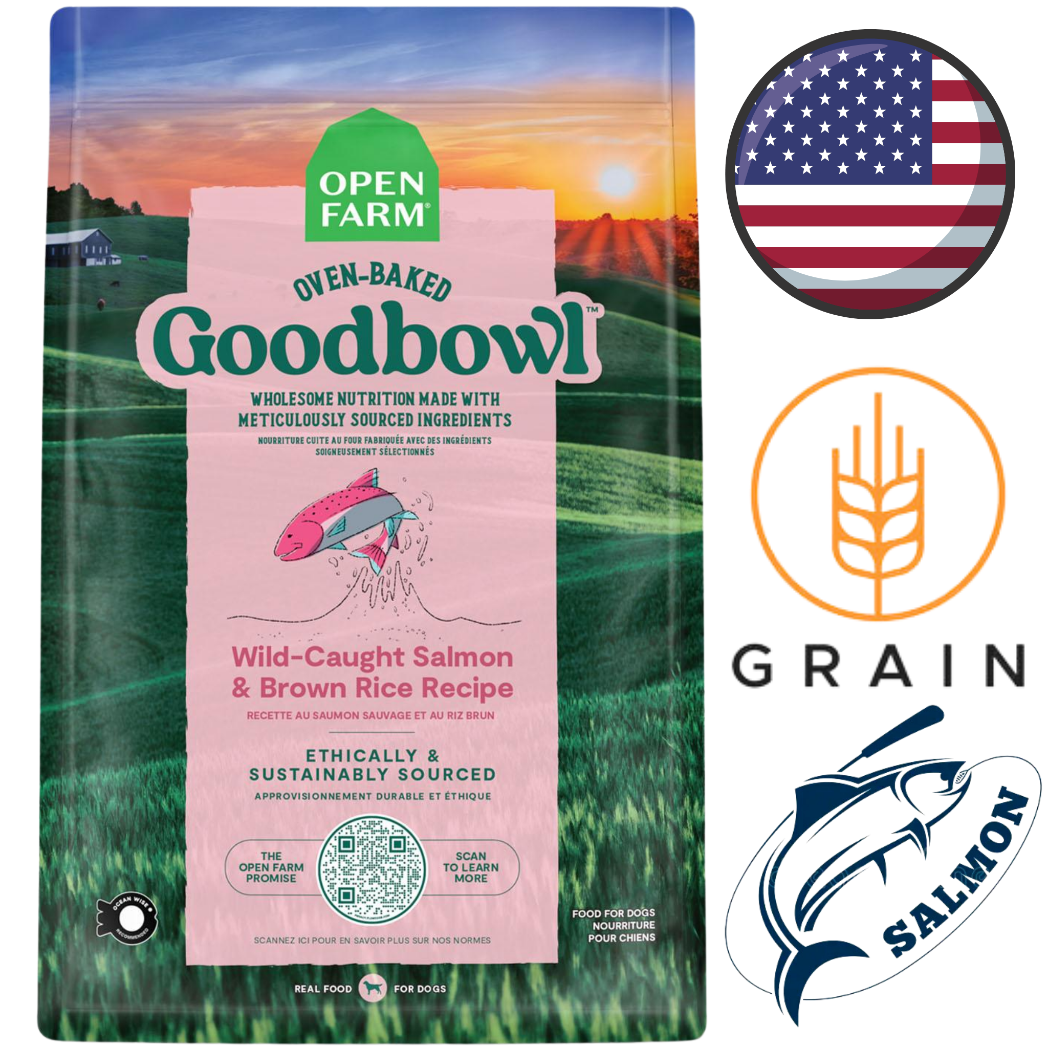 Open Farm - Goodbowl Wild Caught Salmon & Brown Rice Dry Dog Food