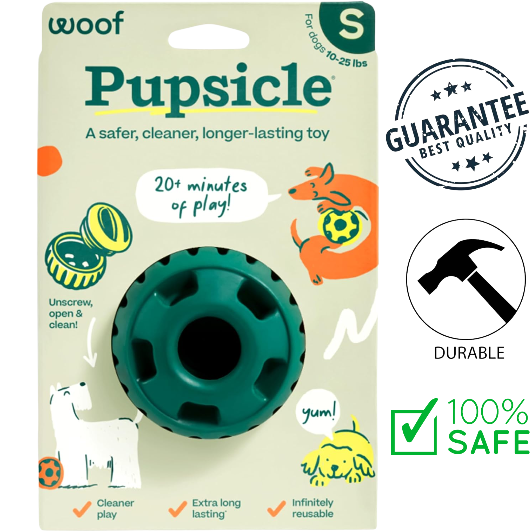 Woof - Pupsicle Green Dog Toy