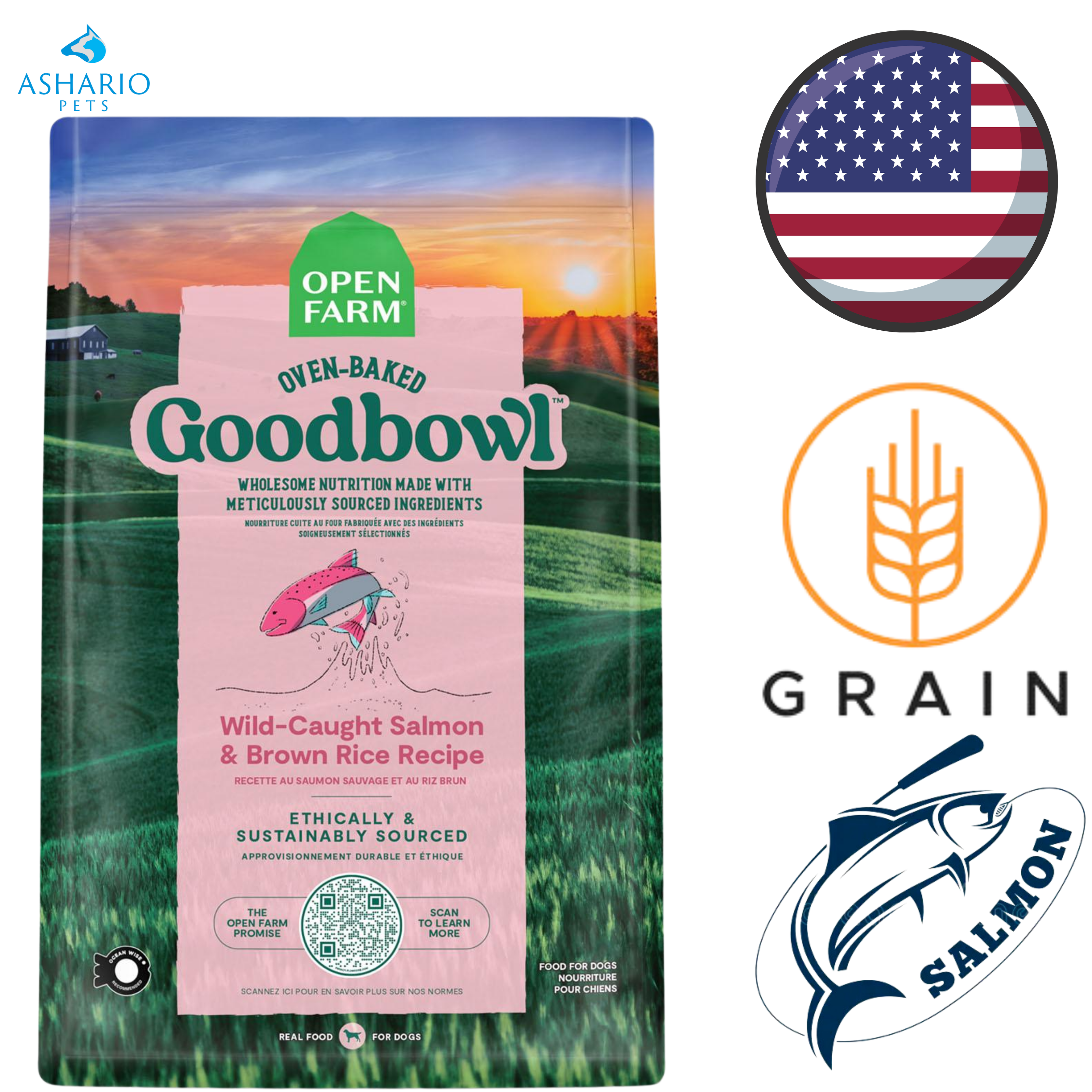 Open Farm - Goodbowl Wild Caught Salmon & Brown Rice Dry Dog Food