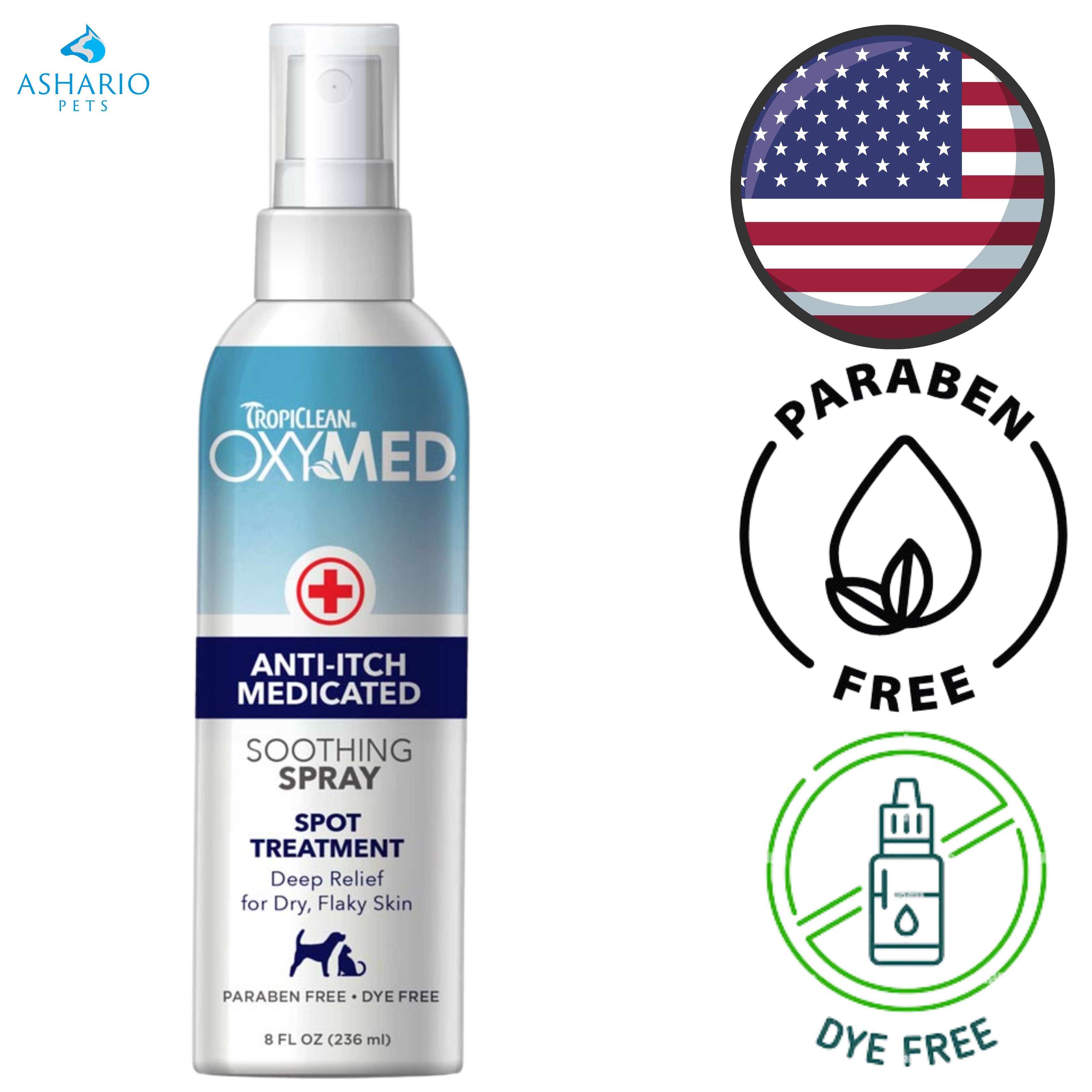 TropiClean - Oxymed Anti-Itch Medicated Soothing Spray