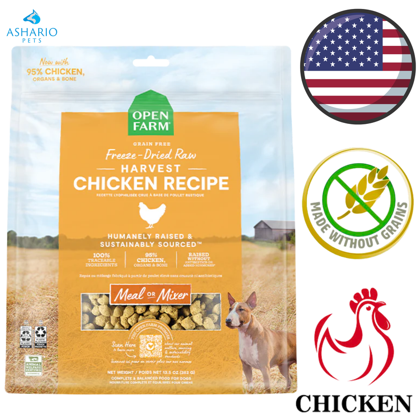 Open Farm - Grain Free Harvest Chicken Freeze Dried Dog Food