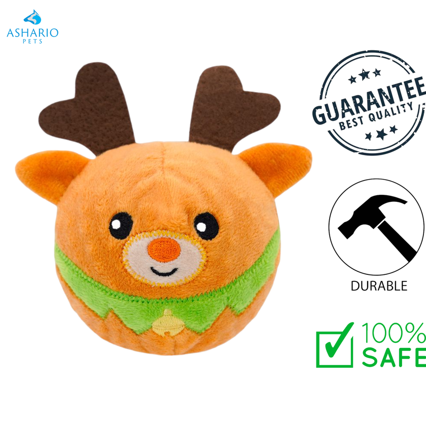 HugSmart - Happy Woofmas Super Ball Dog Toy