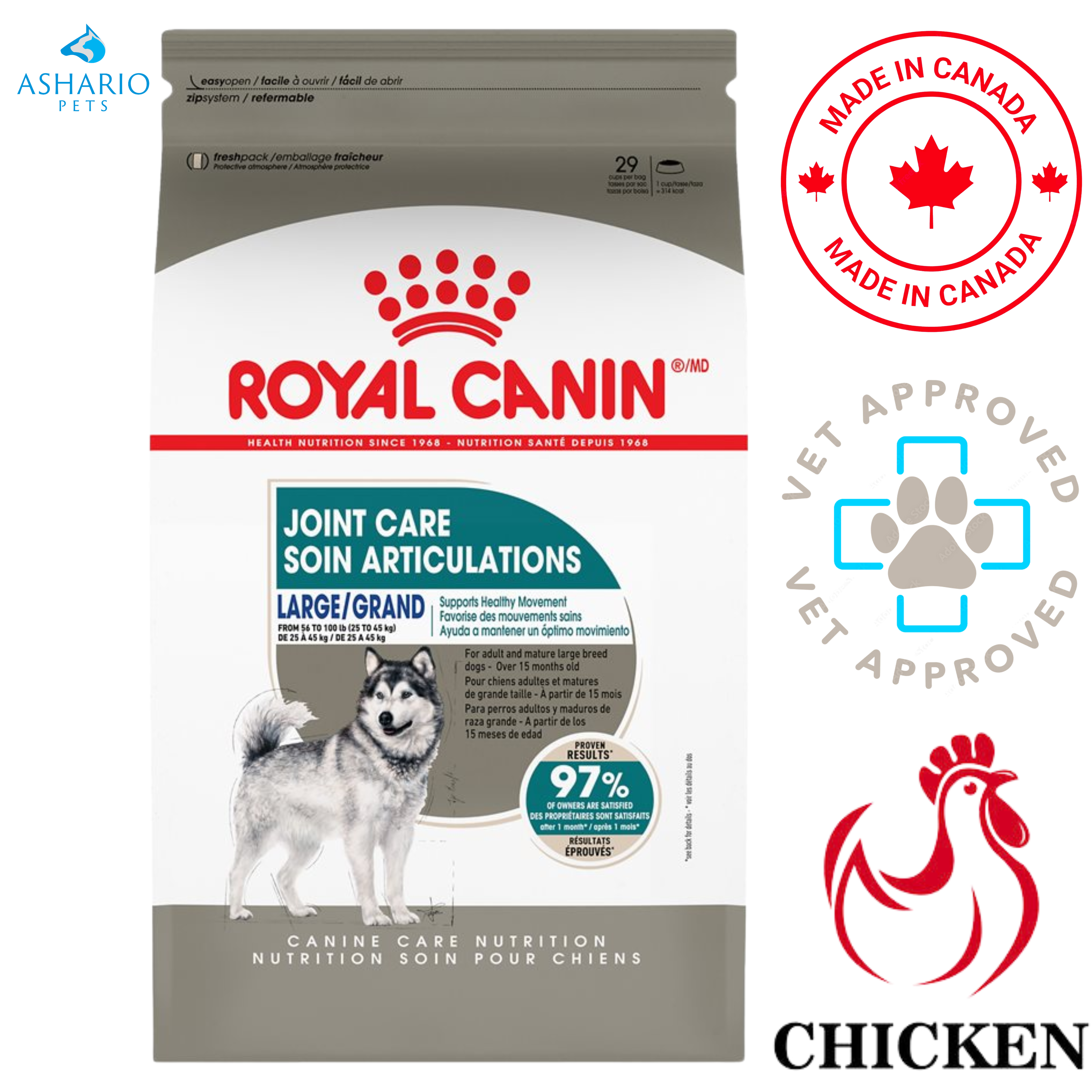 Royal Canin - Joint & Coat Care Large Breed Adult Dry Dog Food