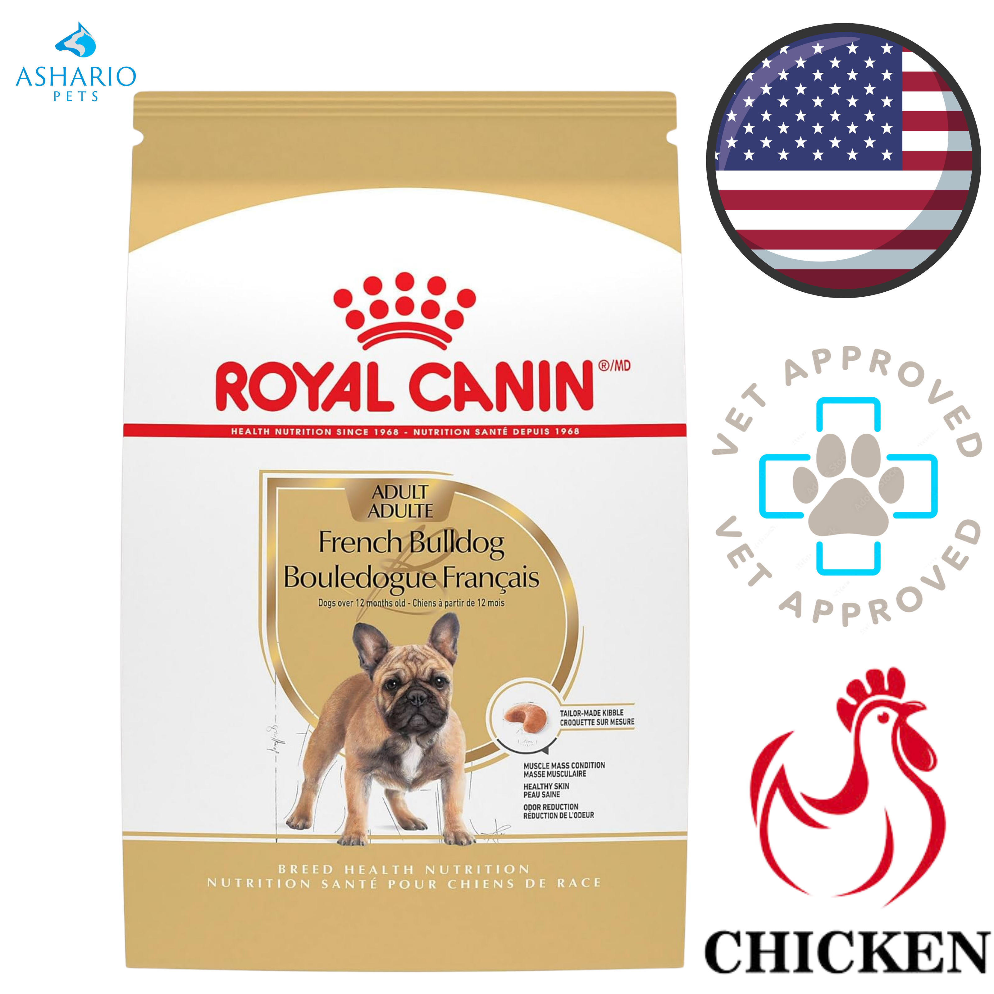 Royal Canin - Breed Health Nutrition French Bulldog Adult Dry Dog Food