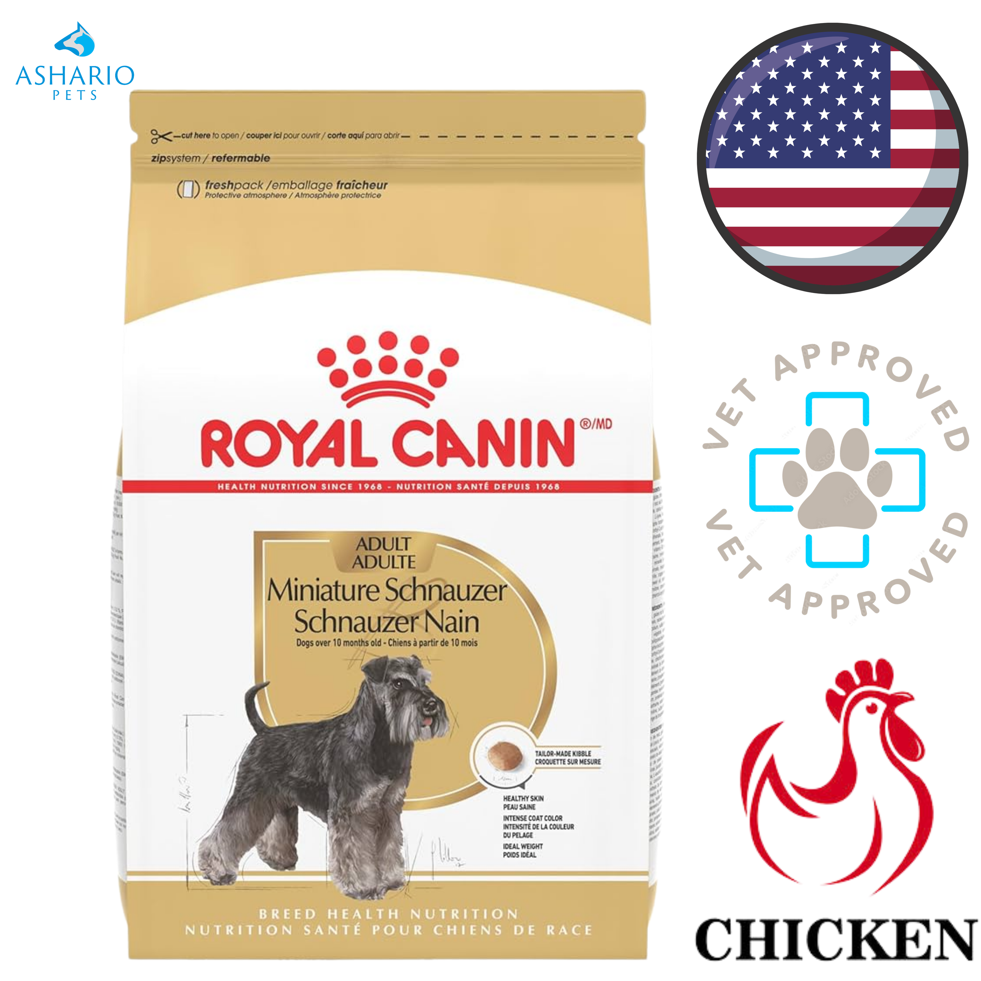 Royal Canin - Breed Health Nutrition Miniature Schnauzer Adult Dry Dog Food