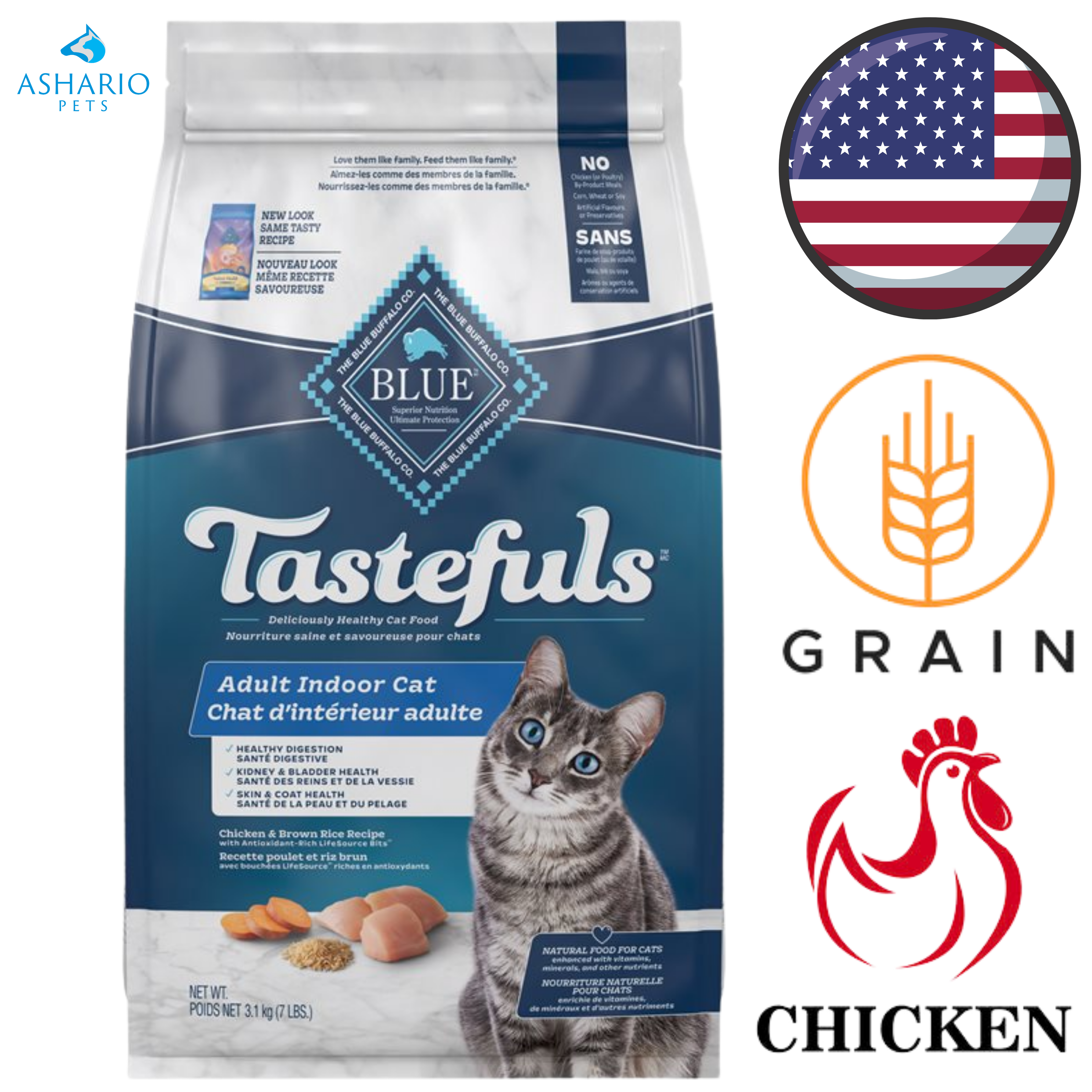 Blue Buffalo - Tastefuls Indoor Chicken Adult Dry Cat Food