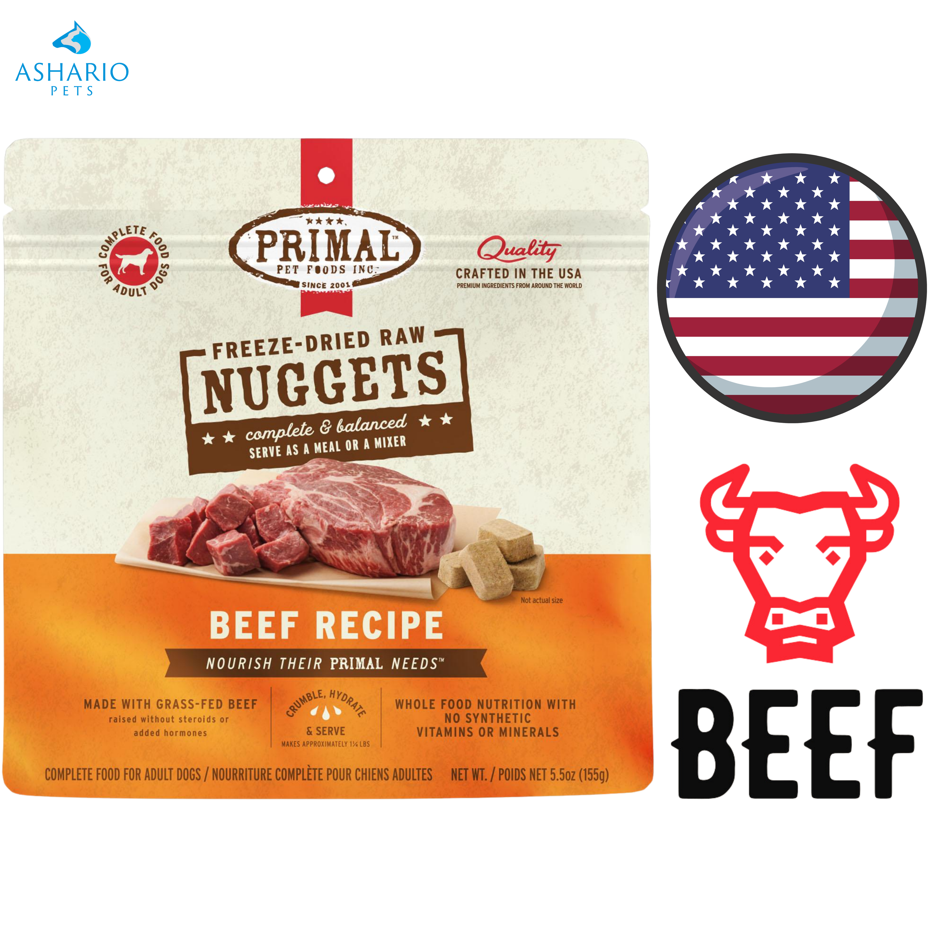 Primal - Beef Nuggets Freeze Dried Dog Food