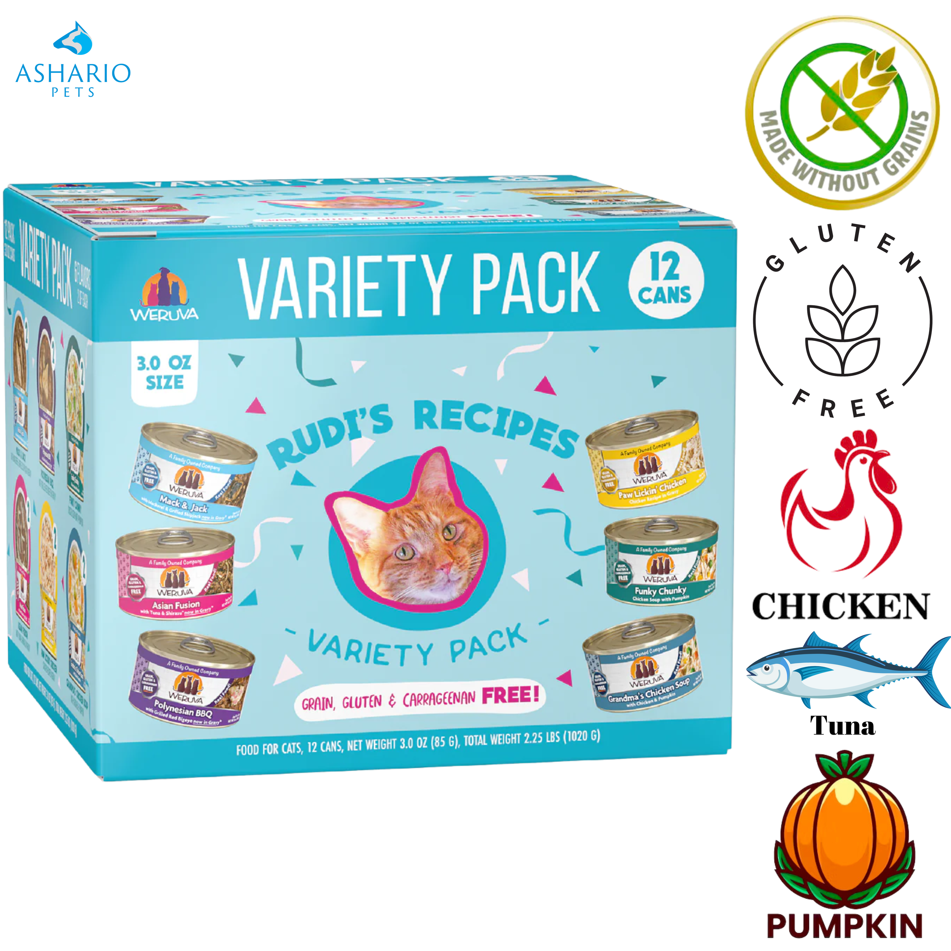 Weruva - Rudis Recipes Variety Pack Canned Cat Food