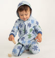Bamboo Fleece Hooded Romper w/2 Way Zipper (Puzzle Pals Print)