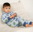 Bamboo Fleece Hooded Romper w/2 Way Zipper (Puzzle Pals Print)