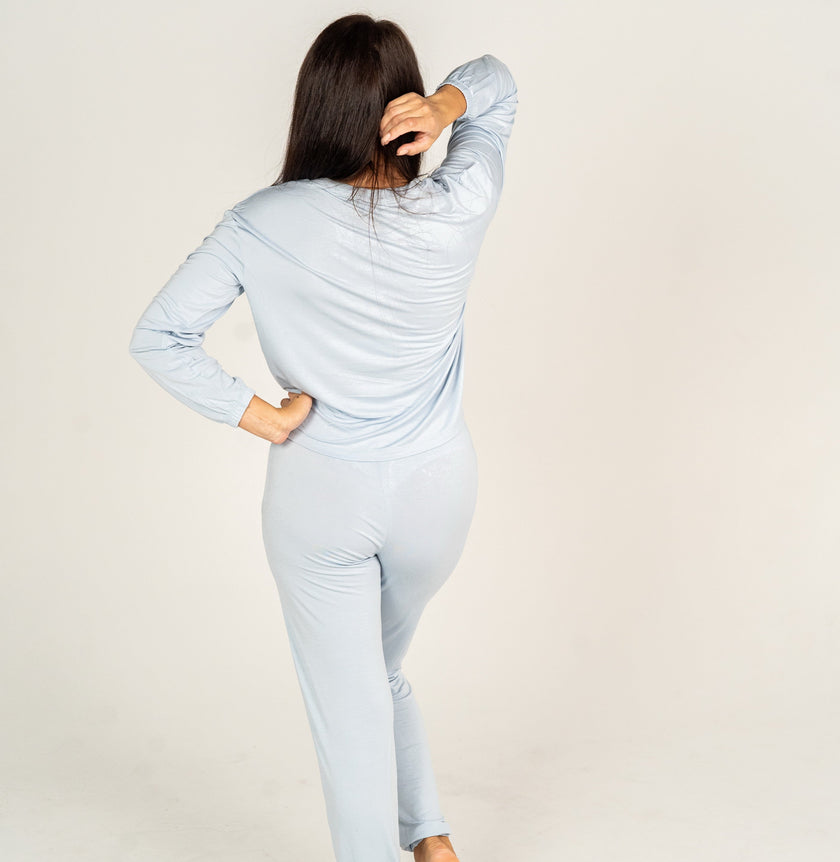 Ensemble de vêtements de détente en bambou à manches longues pour femmes (Magic Cloud)