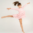 Bamboo Jersey Long Sleeve Twirl Dress w/ Bloomer (Coral Blush)