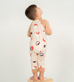 Bamboo L/S Romper w/Kangaroo pkt (Snowy Faces Print)