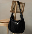 Sac croissant en corduroy | Bandoulière ajustable