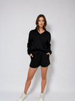 Ella Luxeflow - Long Sleeve Polo In Black