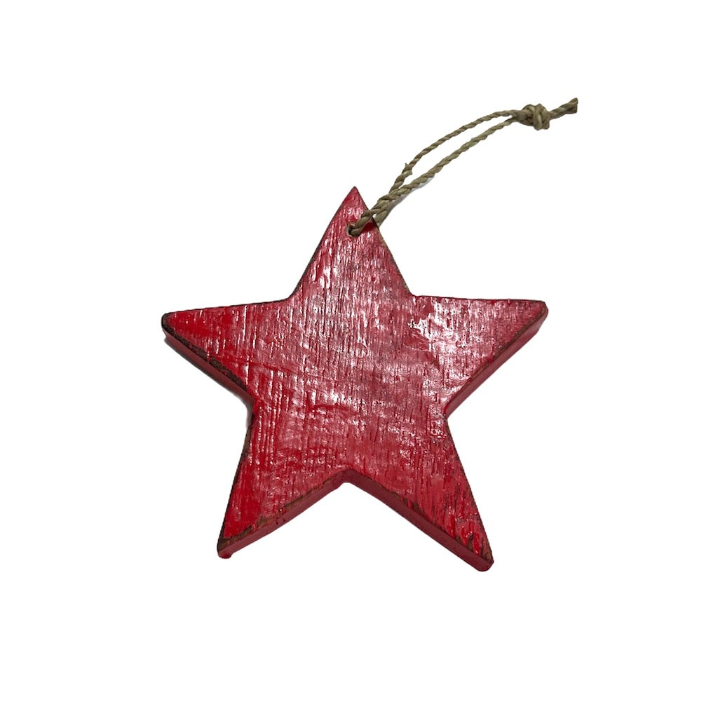 Single Wooden Star Decoration