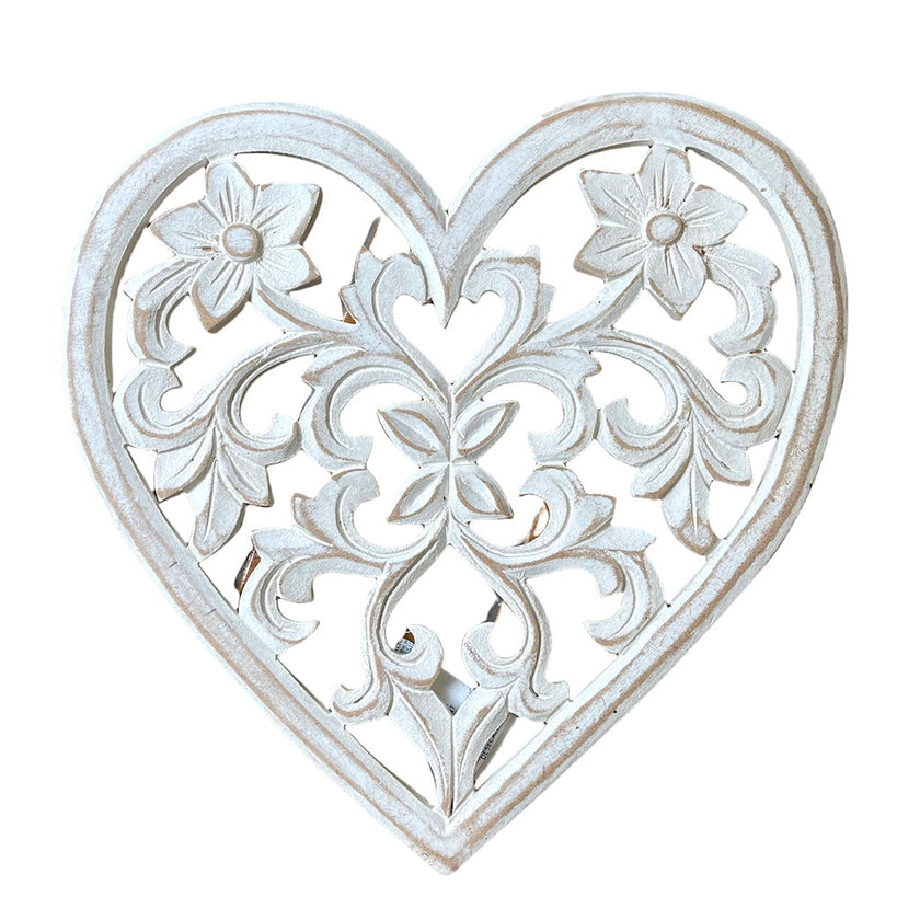 Wooden Carved Heart