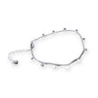 Delicate Disc & Chain Bracelet In Silver Plate