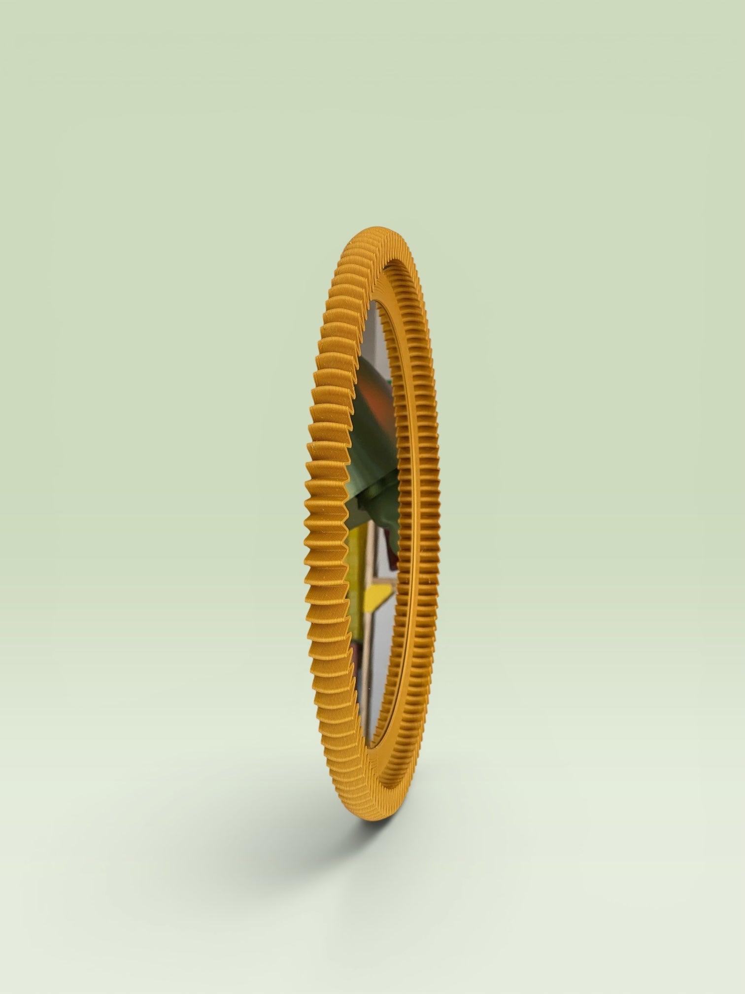 Zig-Zag Round Wall Mirror