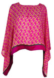PRG7365 Sheer Avatar Pure Silk Kimono-Sleeved Top