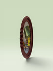 Zig-Zag Round Wall Mirror