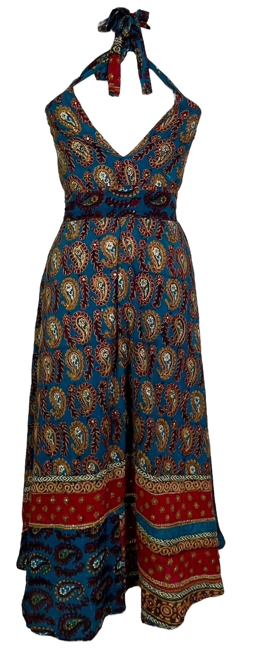 STAFF HOLD PRC7675 Avatar Pure Silk Maxi Dress with Belt