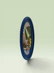 Zig-Zag Round Wall Mirror