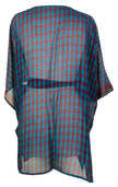 PRG7494 Sheer Avatar Pure Silk Kimono-Sleeved Jacket with Belt