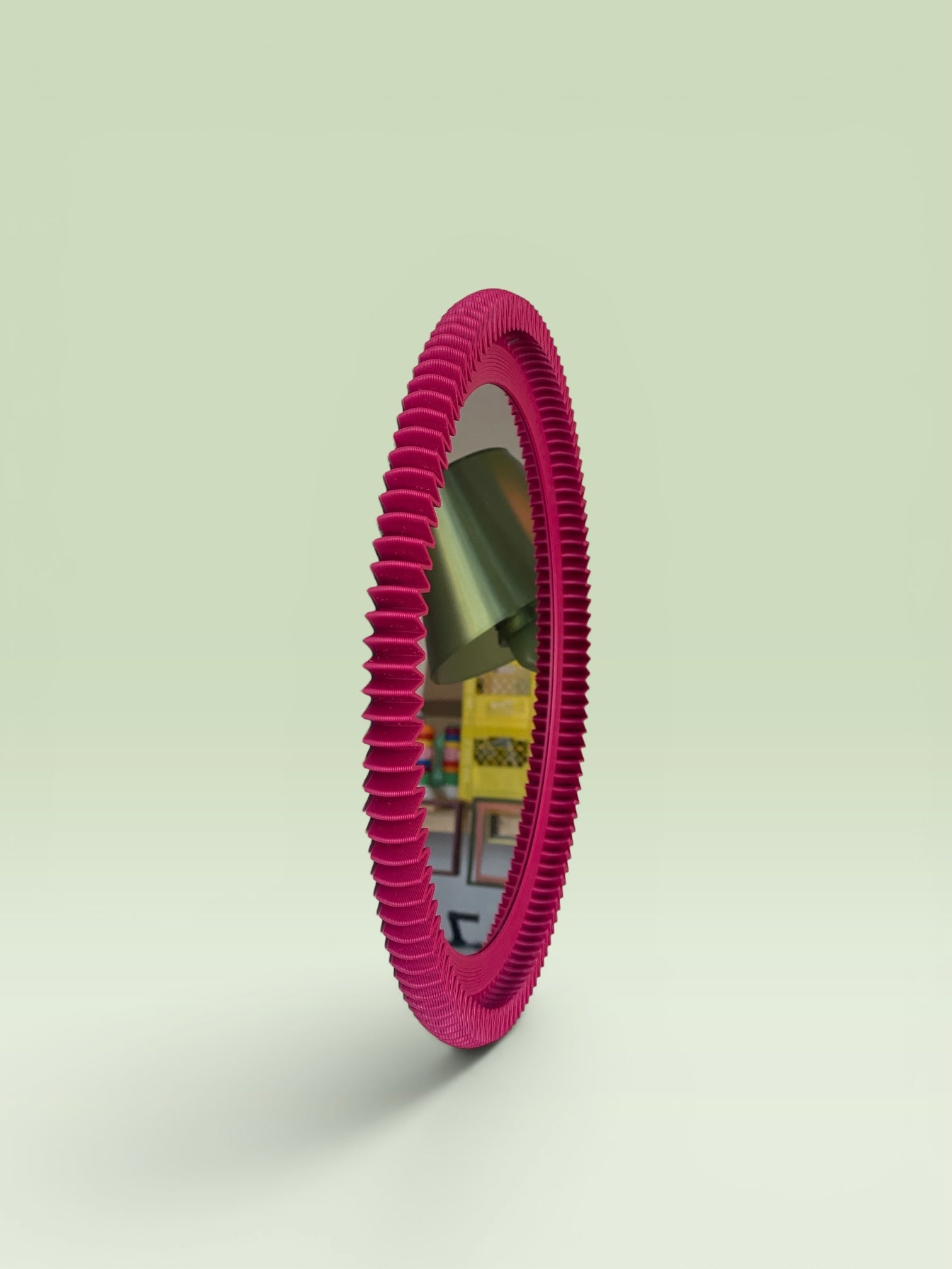 Zig-Zag Round Wall Mirror