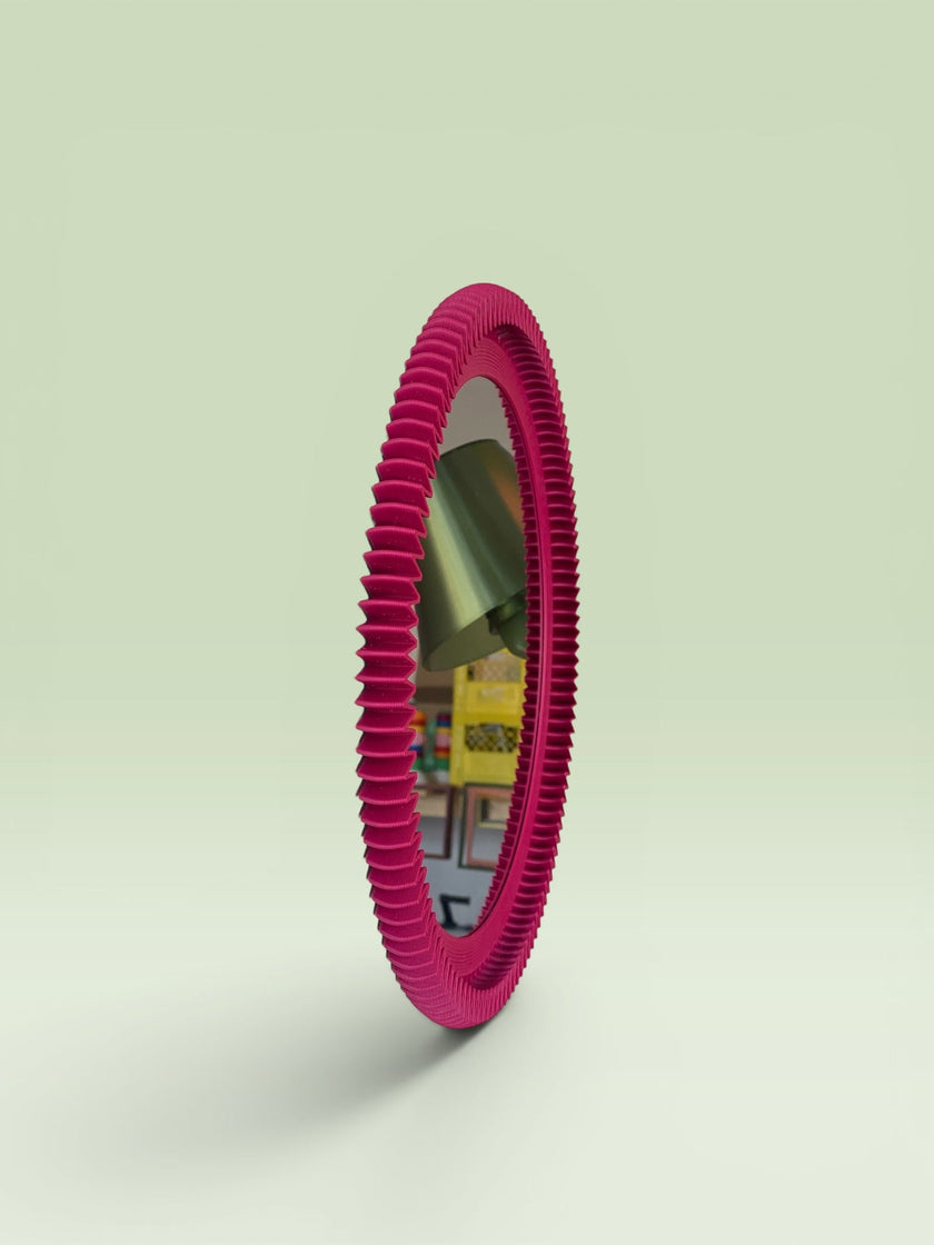 Zig-Zag Round Wall Mirror