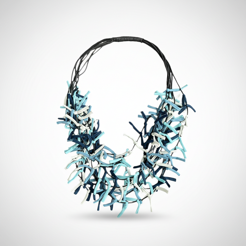 Multi Strand Fabric Necklace