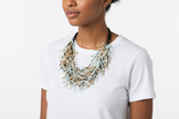 Multi Strand Fabric Necklace