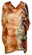 PRG7483 Sheer Avatar Pure Silk Short Kaftan Tunic without Slits