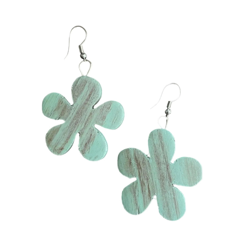 Wooden Flower Earring