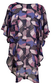 PRG7044 Sheer Sheer Avatar Pure Silk Waterfall Top