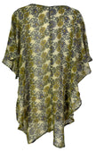 PRG6853 Sheer Avatar Pure Silk Waterfall Top