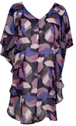 PRG7044 Sheer Sheer Avatar Pure Silk Waterfall Top