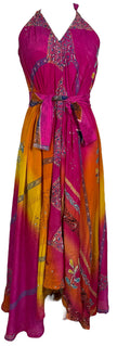 KERRI  PRC7236 Avatar Pure Silk Maxi Dress with Belt