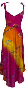 KERRI  PRC7236 Avatar Pure Silk Maxi Dress with Belt