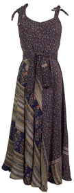 PRC7665 Avatar Pure Silk Maxi Dress with Belt