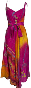 KERRI  PRC7236 Avatar Pure Silk Maxi Dress with Belt